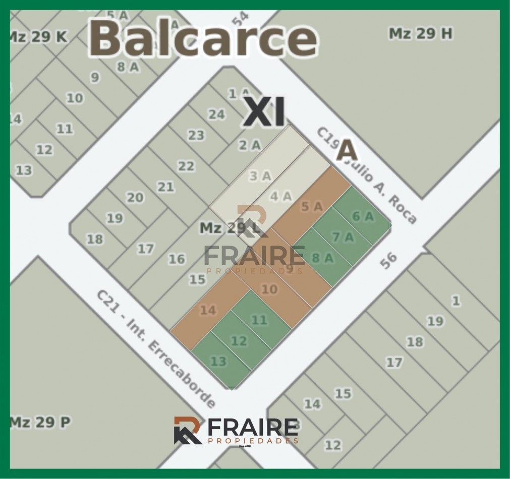 2 LOTES DE 12.5m x 50.0 m -BALCARCE